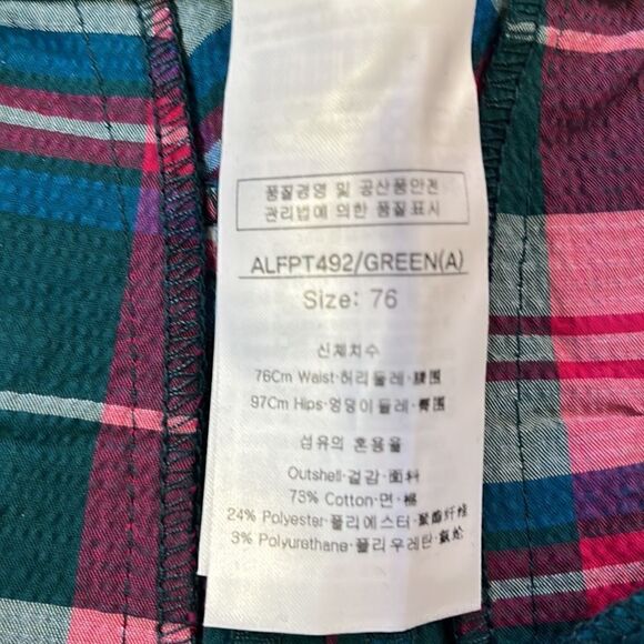 Louis Castel Paris Golf Pants in Olive and Red. plaid. Size 75. US 8 - Picture 6 of 8